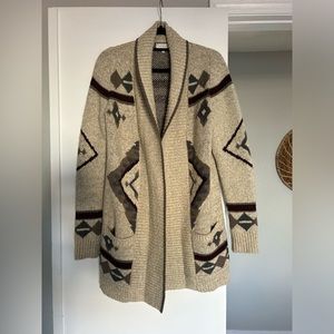Lucky Brand Long Aztec Cardigan Sweater